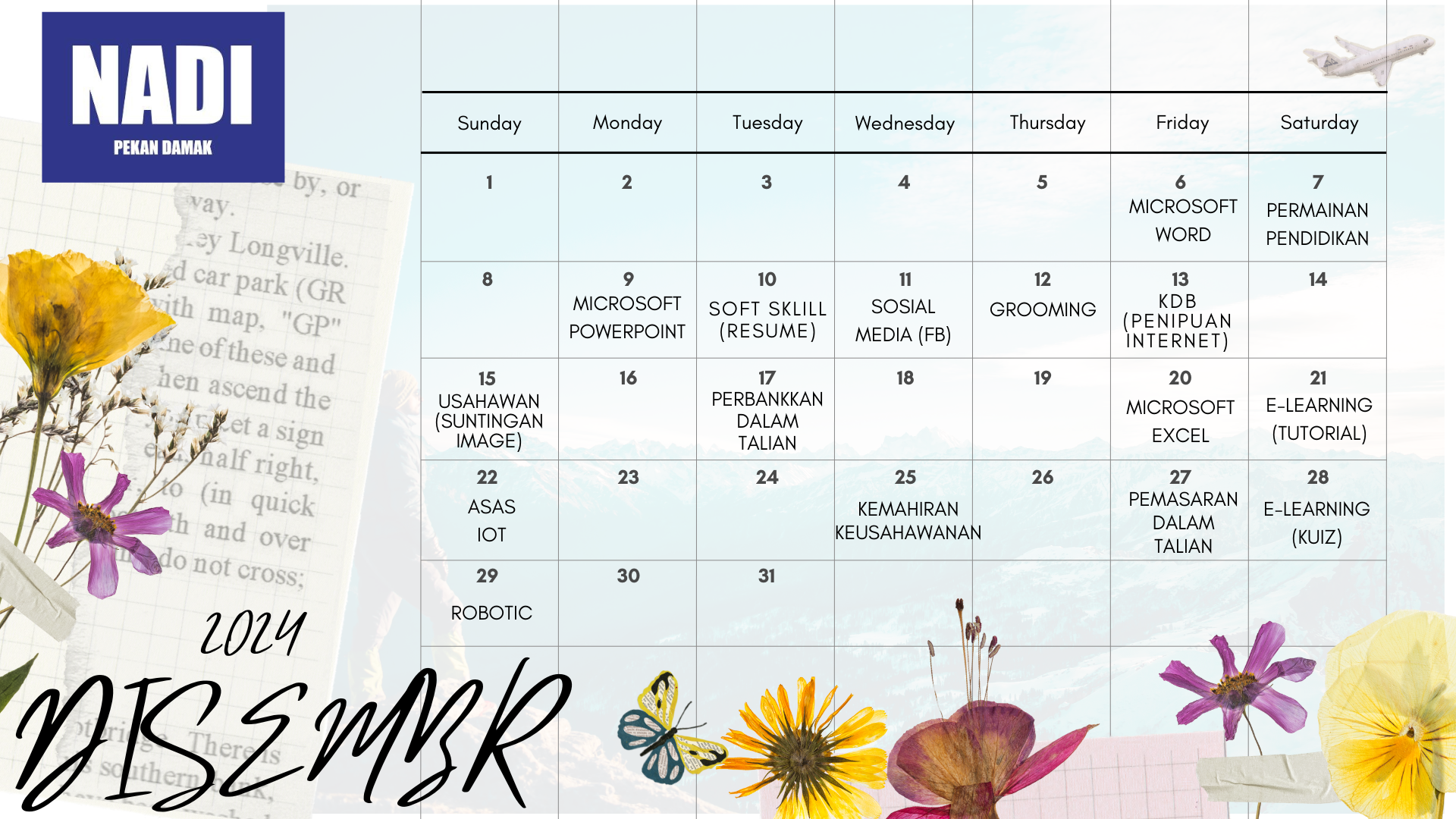 JADUAL AKTIVITI DISEMBER 2024